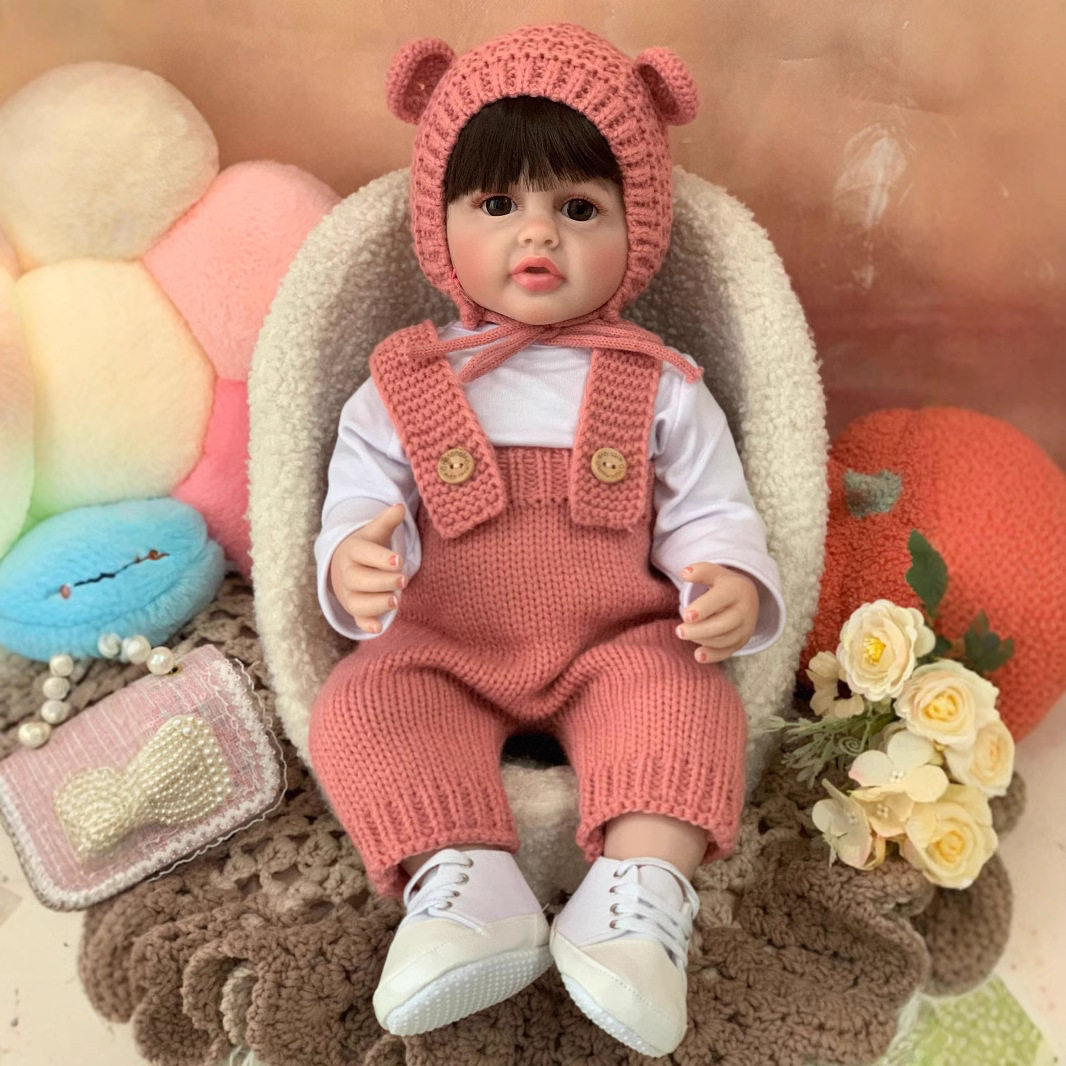 感应发声款会说会笑会哭全搪胶重生娃娃仿真玩具送衣服送奶瓶
