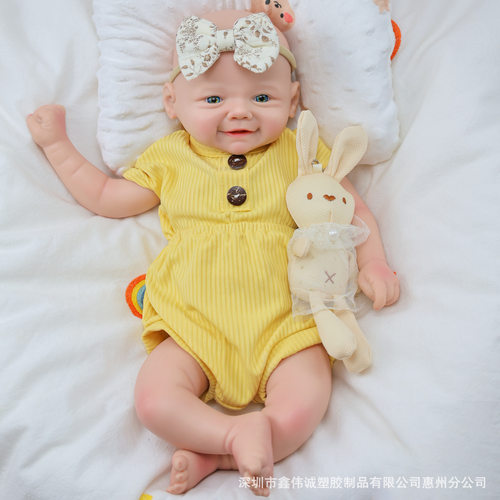 45cm官方正品silicone reborn doll实心硅胶重生娃娃婴童玩伴模型