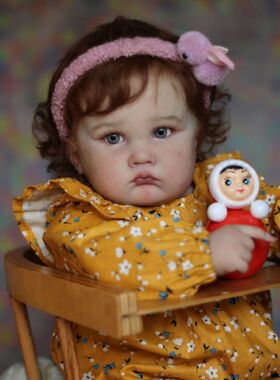 60cm胖娃3D血管可见重生娃娃现货柔软碎花女童宝宝reborn baby do