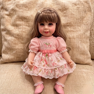 55厘米新款六颗牙裸娃高彩发套重生娃娃仿真婴儿女孩换装人偶玩具