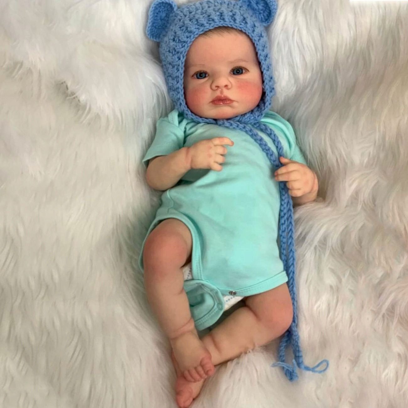 仿真布身重生娃娃loulou reborn baby doll 可爱儿童礼物男宝宝