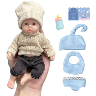 15厘米迷你手掌实心硅胶 重生仿真娃娃婴儿 q弹软胶换装玩具跨境