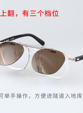 三段式上翻构造可定制墨镜夹片