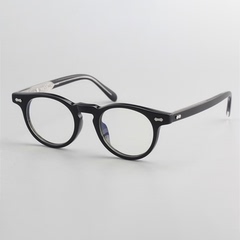 日系波士顿圆框眼镜近视眼睛框男复古手工板材眼镜架透明框女6188