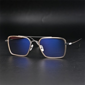 个性 双梁眼镜超轻钛框配近视镜男女复古方形配变色镜框镜架90015