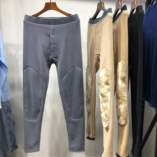 大牌 保暖裤 男款 双面德绒弹力加绒雪貂毛护膝打底裤 冬季 品牌男装