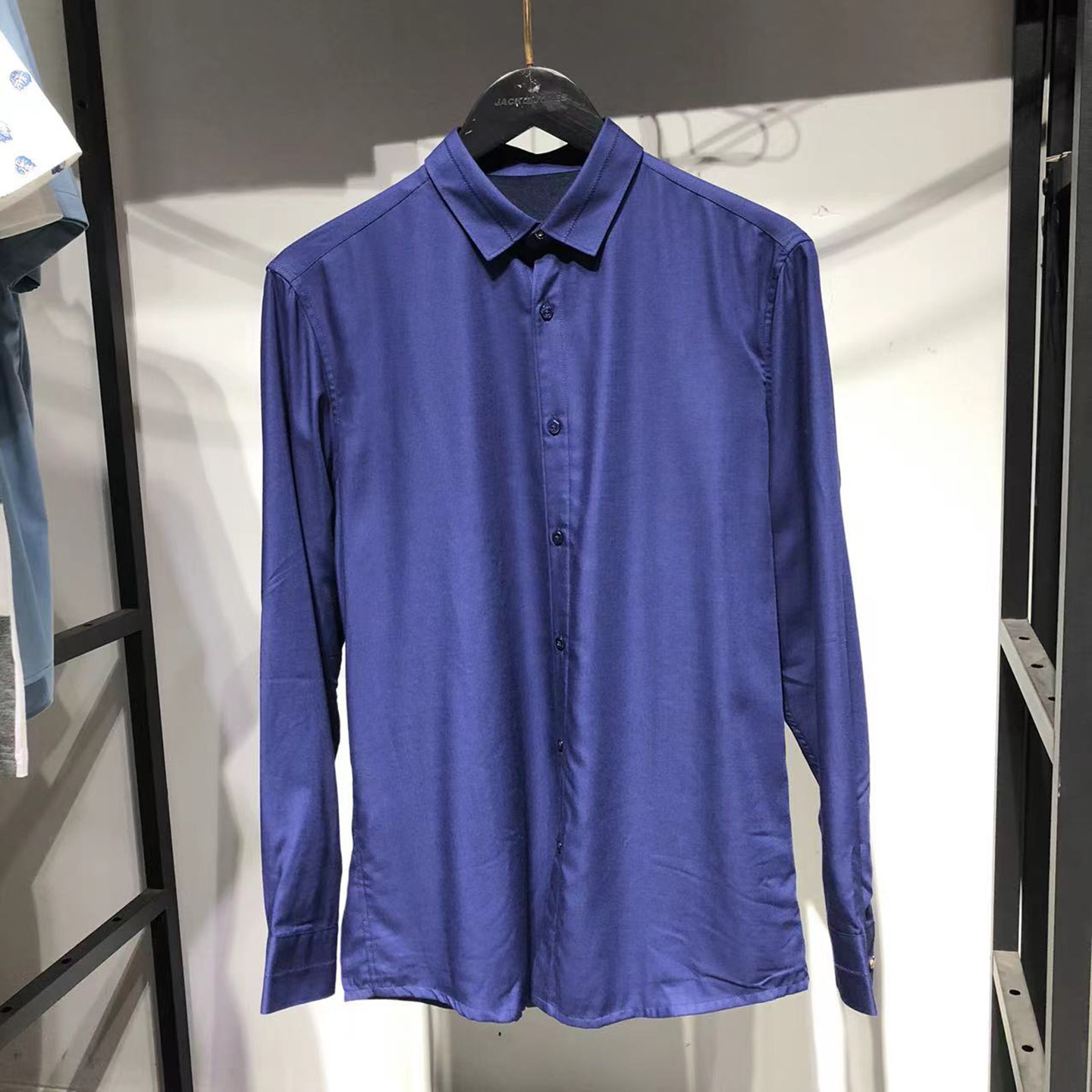 品牌男装！大牌撤柜！男士尖领长袖衬衫加绒加厚商务休闲衬衣秋冬