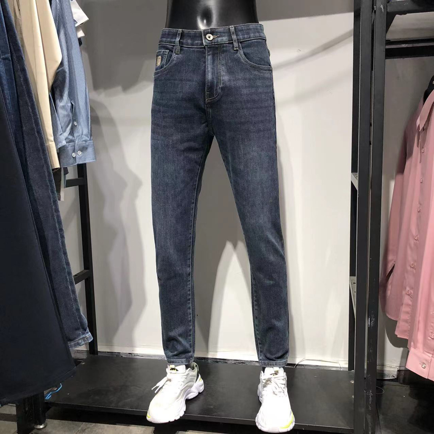 品牌男装！大牌撤柜！秋冬季加厚修身小脚牛仔裤男款弹力长裤男裤