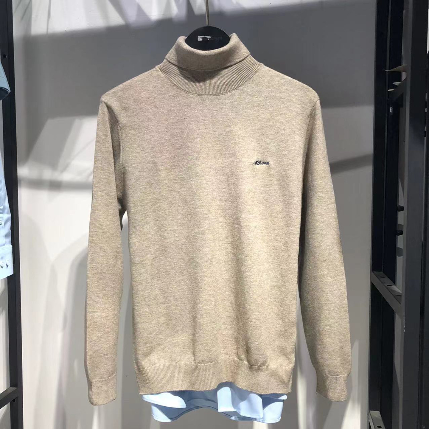 品牌男装(正品大牌)秋冬季男士绵羊毛高领针织衫厚款毛衣羊绒毛衣