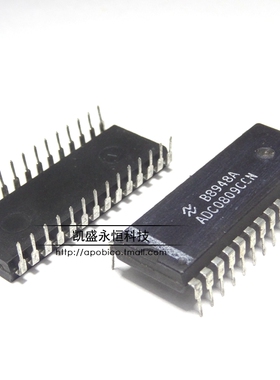 可直拍 ADC0809 ADC0809CCN 直插 DIP-28 8位模数A/D转换器 芯片