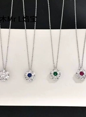 六围一彩钻小花项链不掉色女 g同款花朵锁骨链秋冬简约设计感2026
