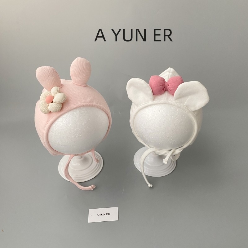 婴儿帽子春秋款宝宝套头帽韩版可爱新生儿包脸帽婴幼儿护耳帽冬天