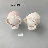 婴幼儿帽子春秋季 复古碎花护囱门宫廷帽女宝宝小月龄囟门公主胎帽