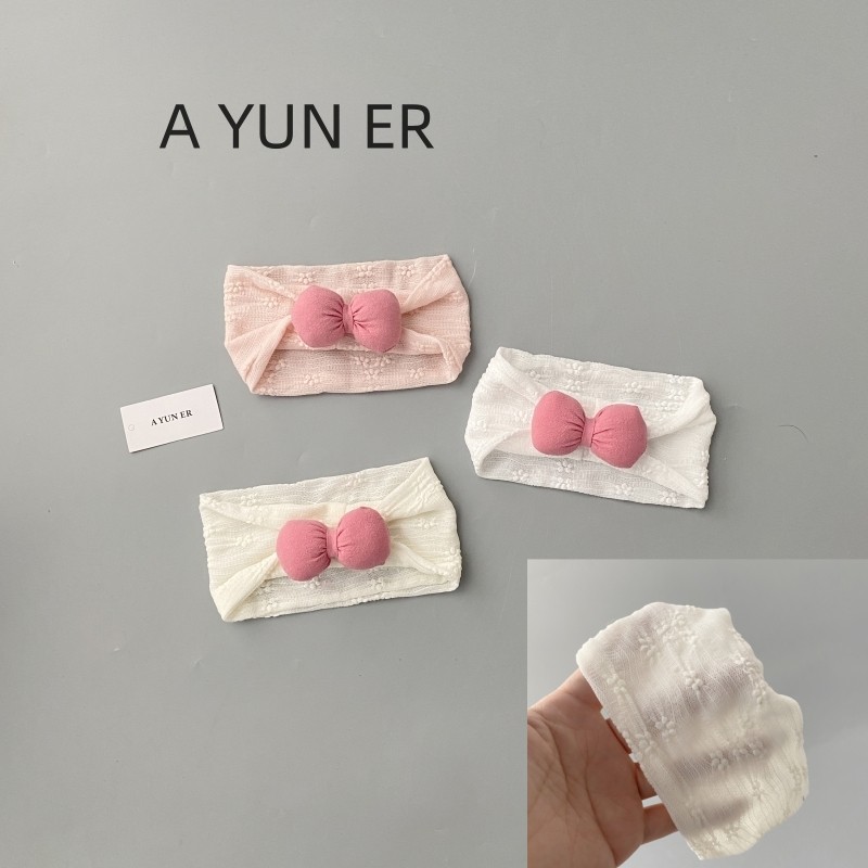 新生婴幼儿夏季薄胎帽女宝宝公主护囟门帽发饰婴儿蝴蝶结蕾丝发带