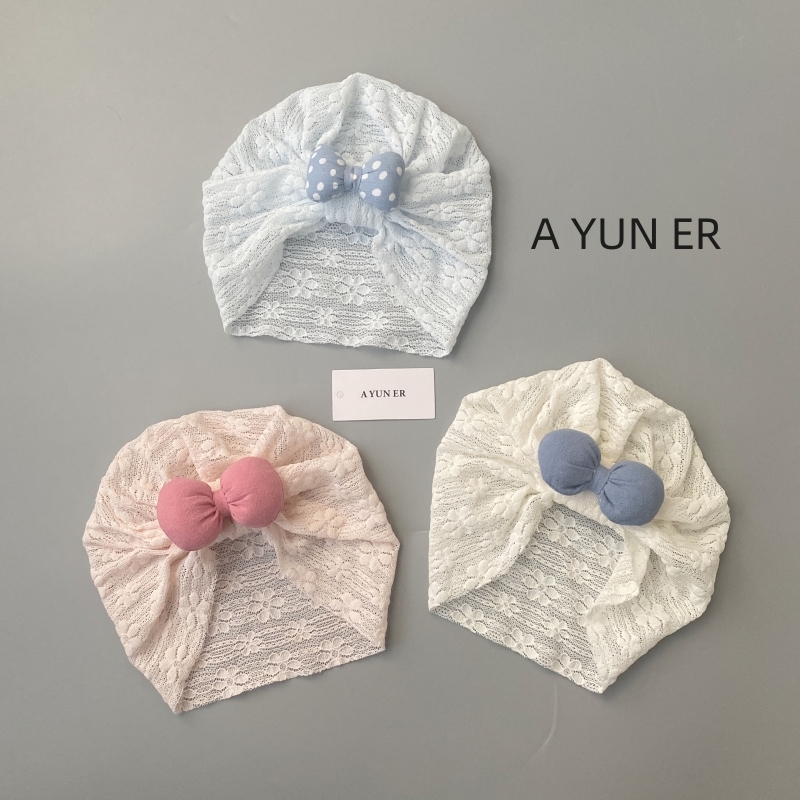 婴儿帽子夏季薄新生婴幼儿可爱公主胎帽宝宝无骨护囟门洋气印度帽