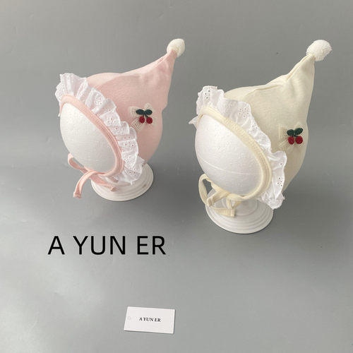 婴儿帽子春秋女宝宝护耳帽精灵帽