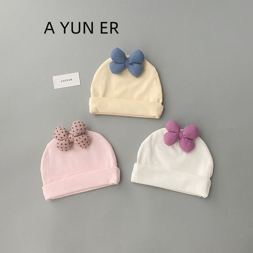 婴儿帽子春秋初生护囟门无骨胎帽