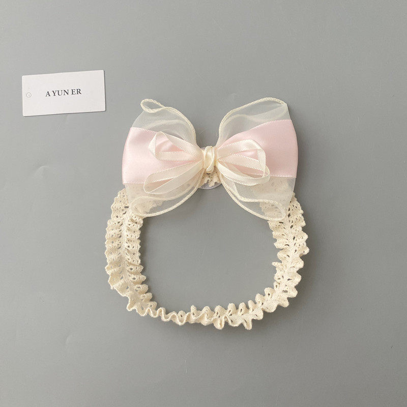 韩版夏季薄女宝宝蝴蝶结公主发饰婴幼儿超仙满月头花婴儿百天发带