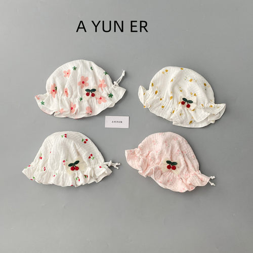 婴儿帽子春秋薄款小月龄宝宝可爱