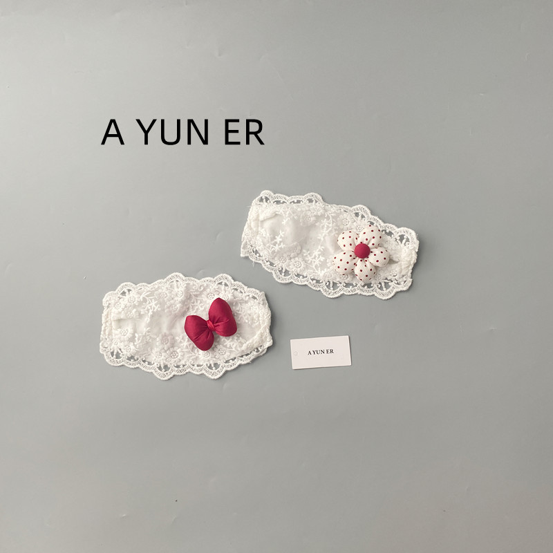 婴儿发带夏季薄款蕾丝公主新生儿胎帽气门帽女宝宝空顶护囟门帽子