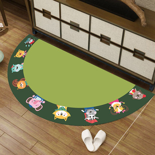 幼儿园表演区防滑口才主持舞台地毯早教托育可定制logo半圆形地毯