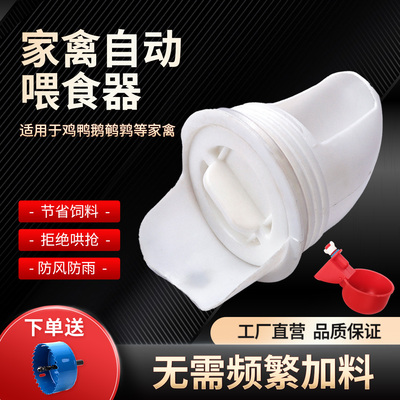 防撒自动喂食器鸡食槽饮水神器
