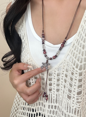 波西米亚民族风蝴蝶项链女锁骨链