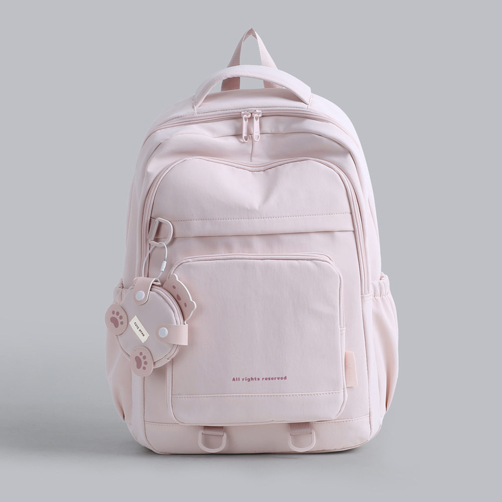 高颜值书包初中女生简约小众设计大容量高中生大学生百搭双肩包女,箱包皮具/热销女包/男包,双肩背包,淘宝优惠券,粉丝福利购,淘宝优惠卷