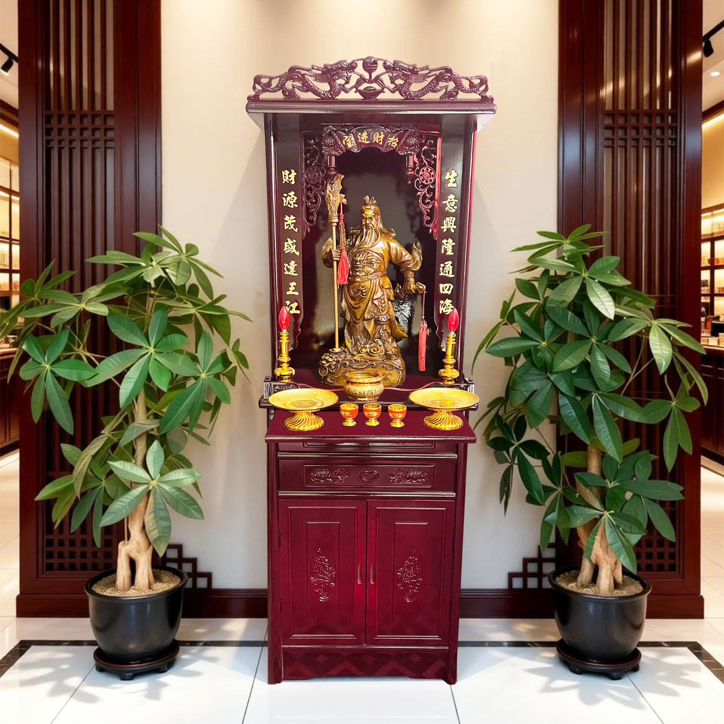 武财神大号落地门店铺供奉关公像图片