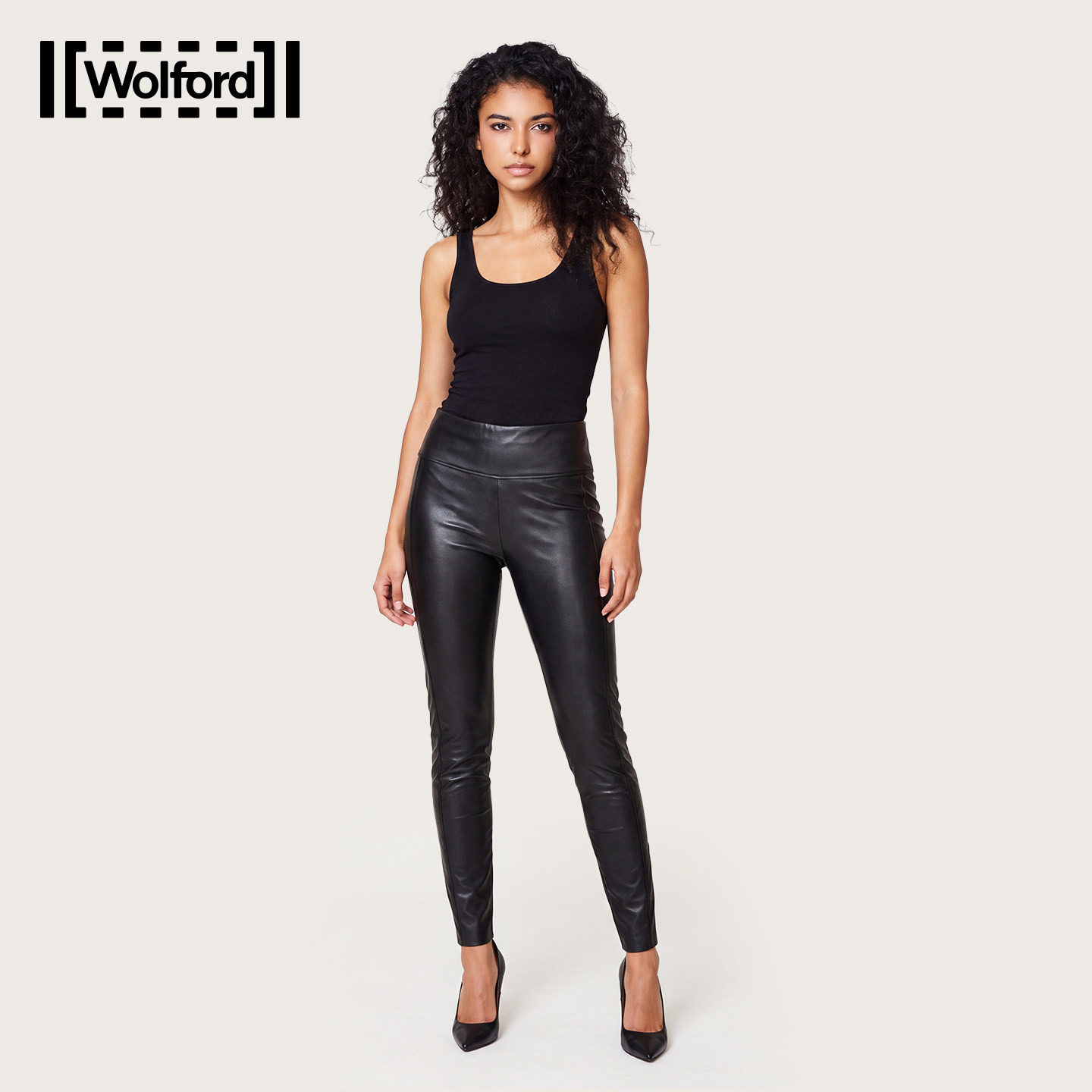 Wolford/沃尔福特修身高弹Edie塑形紧身裤皮裤克罗地亚进口19448
