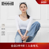 Wolford 设计连体上衣女76037 休闲时尚 沃尔福特Tokio修身 低领中袖