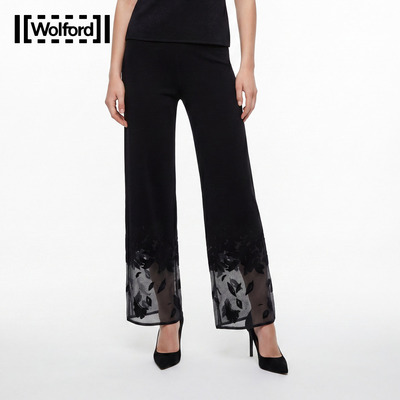 Wolford2026年新款花影直筒裤