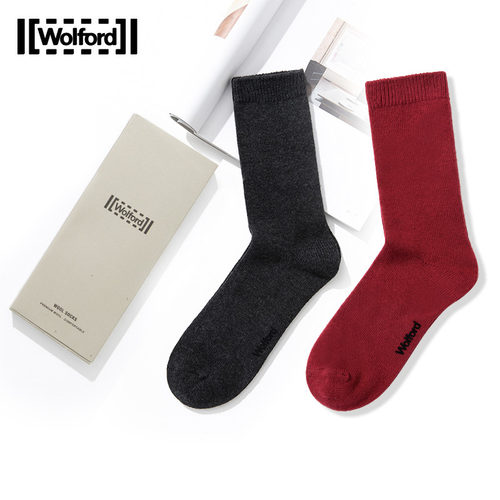 Wolford/沃尔福特纯色羊毛中筒袜