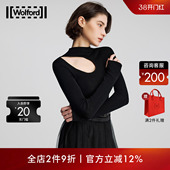 当季 针织衫 新款 沃尔福特半高领纯羊毛镂空长袖 53511 Wolford