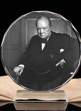 工艺世界画像纪念品书房水晶摆件