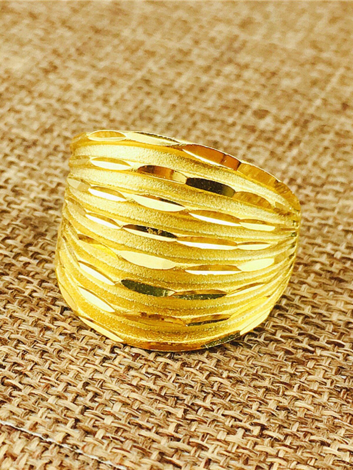 VIETNAM SAND GOLD RING WILL NOT FADE FOR A LONG TIME LIVE MOUTH ADJUSTMENT GOLD-PLATED LADIES SIMULATION FAKE EUROPEAN CURRENCY WEDDING GOLD RING