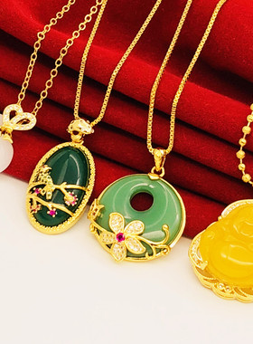 时尚项坠吊坠锆石情侣微镶钻玉佛