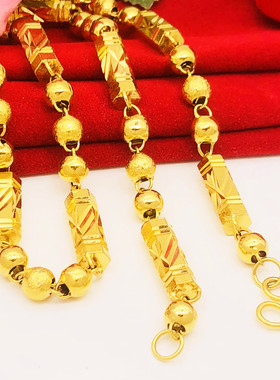六角佛珠链越南沙金男款老板链