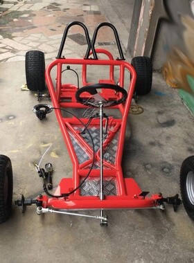 四轮168CC卡丁车摩托车车架全车架子主体架后轴前转向刹车6寸轮胎