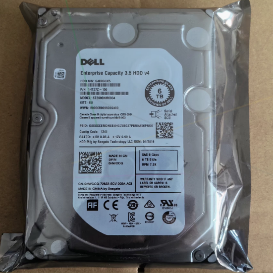 DELL R730 R740 服务器硬盘 ST6000NM0034 6TB 6T SAS 12GB 3.5寸