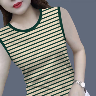 女士背心女装 中年妈妈休闲时尚 叠穿无袖 宽松大码 洋气外穿夏季 新款