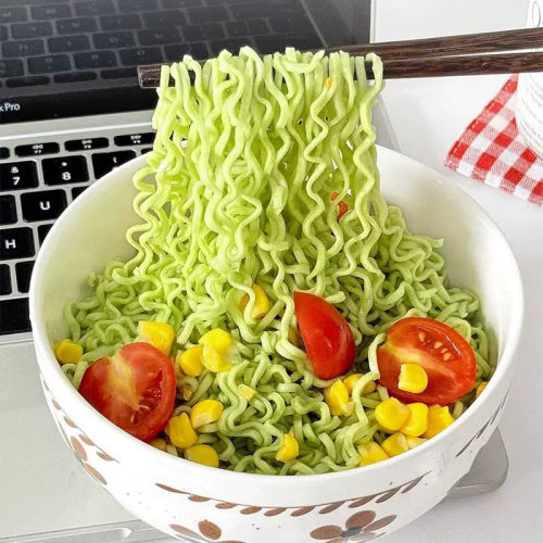 D圆扇五蔬面方便面果蔬挂面蔬菜面小包装速食免煮%