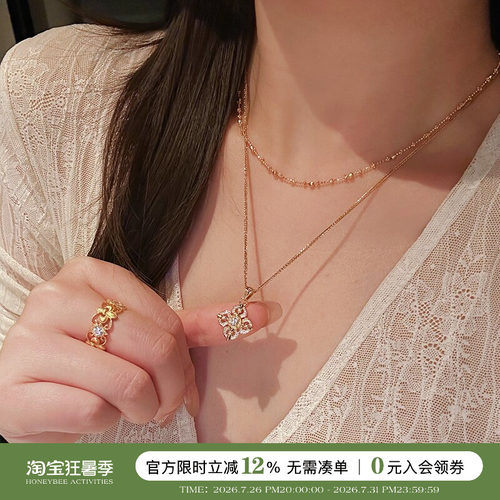蜜蜂妈手作十字金刚杵锁骨项链