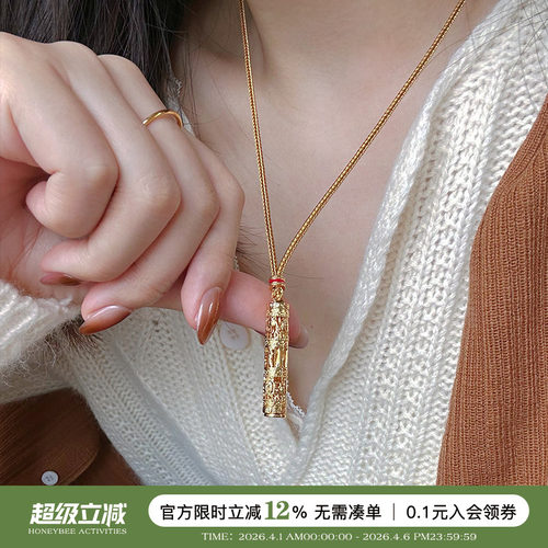 古法随身佛项链女长款毛衣链