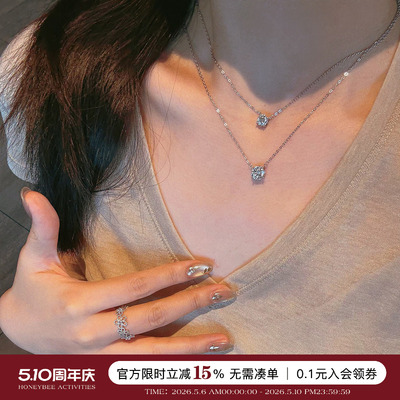 赵露思同款莫桑钻项链女百搭颈链