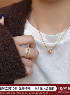 高级设计感925银麦穗项链