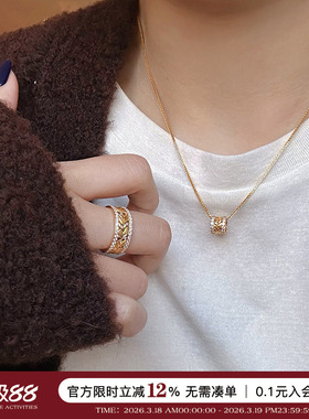 蜜蜂妈手作韦雪同款岁岁平安925银链麦穗项链女高品质时尚锁骨链