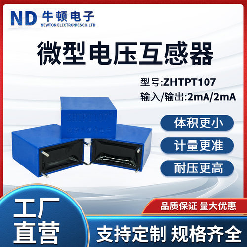 精密微型交流电压互感器变压器ZHTPT107 深色 2mA/2mA