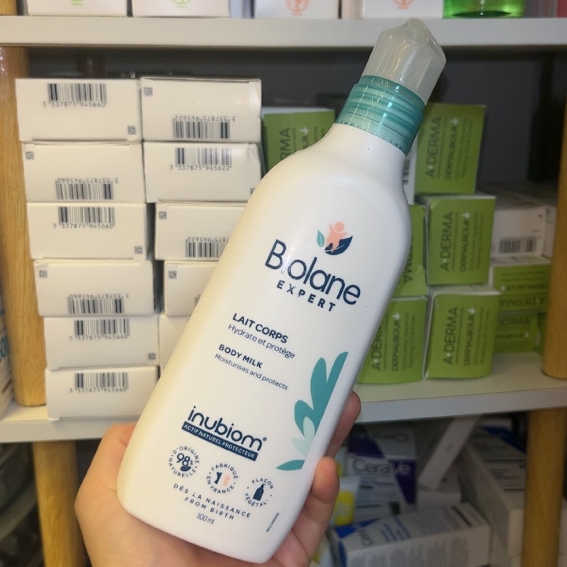 法国biolane婴儿小童益生元身体润肤霜身体乳保湿滋养舒缓300ml