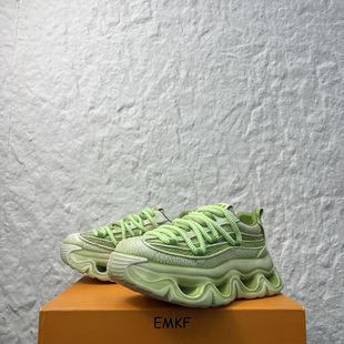 男 超火绿色猫眼厚底复古老爹鞋 男鞋 潮牌高级感百搭户外运动休闲鞋